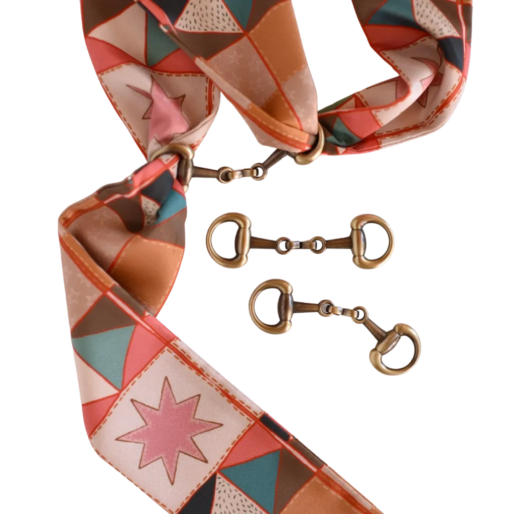 [SS-1-003] Tirzah Lane - Snaffle Bit Twilly Scarf Slide Accessory (Assorted Colours)