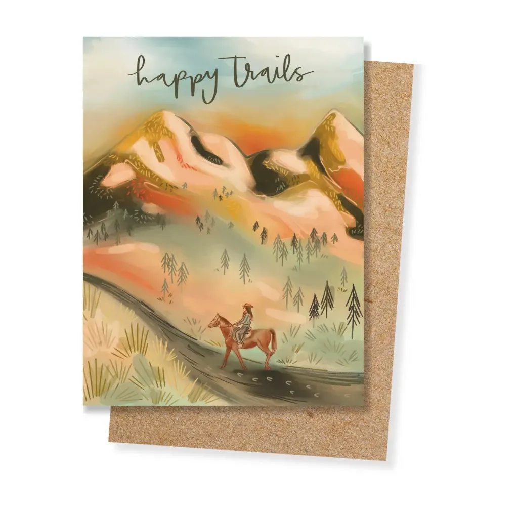 [SC-EVD-034] Tirzah Lane - "Happy Trails Horseback" - Greeting Card