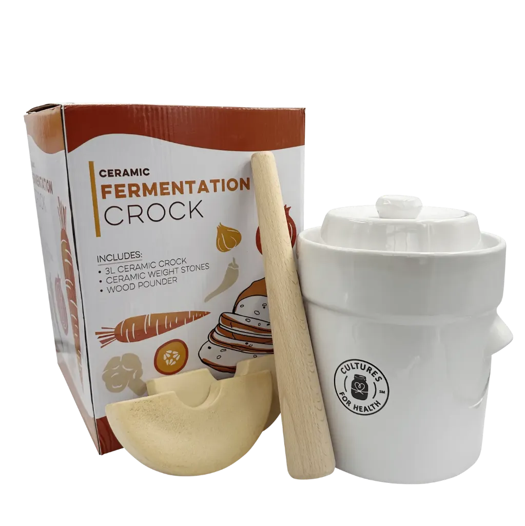 [8115-2PK] Cultures for Health - 3L Ceramic Fermentation Crock