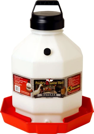 [115-005] Miller (Little Giant) - Deluxe Plastic Poultry Fount Waterer 5gal