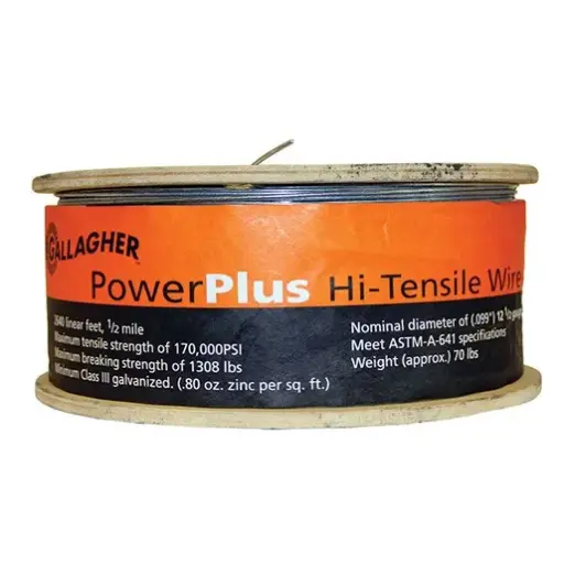 [A303] Gallagher HI TENSILE WIRE 12.5G, 1/2 MILE (2640') COIL FOB 