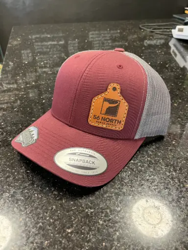 56 North Baseball Hat - Leather Patch (Cow Tag)