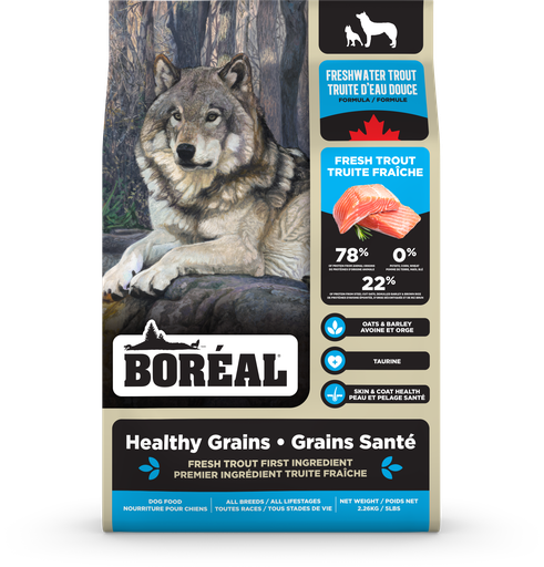 [688-00868] Boreal Dog Healthy Grains Freshwater Trout 2.26kg