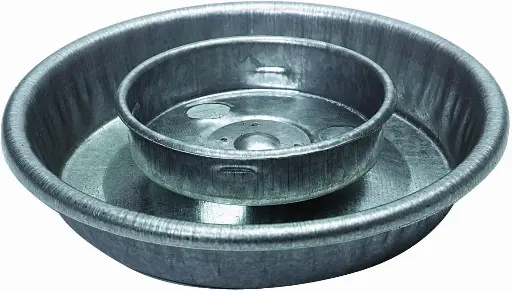 [115-144] Miller Galvanized Round Mason Jar Waterer Base (1 Qt)