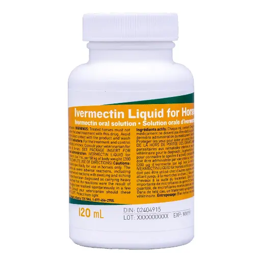 [1021-017] AVL Ivermectin Antiparasitic for Horses (120ml Multidose Jar)