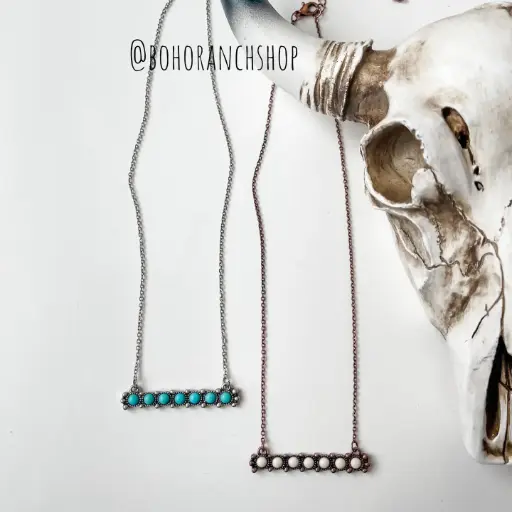 BOHO RANCH - Western Beeded Bar Necklace