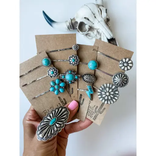 BOHO RANCH - Western Hair Bobby Pin Set of 3 (various styles)