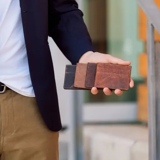 Steel & Clover - Flying Shot Leather Card Wallet