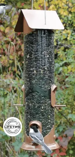 [NW-WMRS-18 COPPER] Nature's Way- Easy Clean Delux Metal Tube Feeder (2.8 qt)