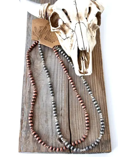 BOHO RANCH - Western Style Navajo Pearl Bead Necklace